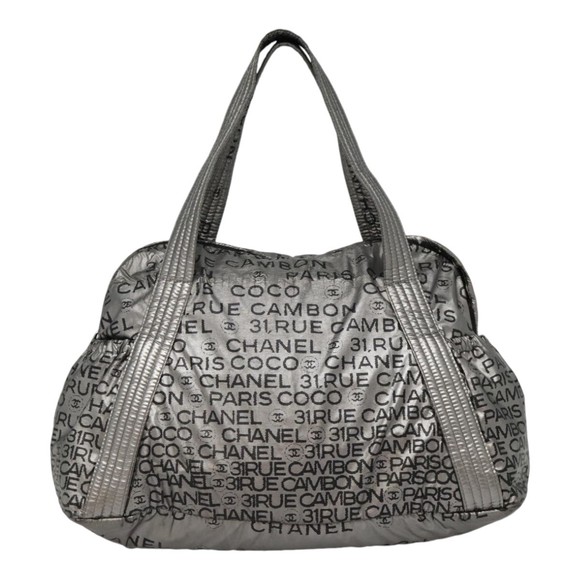 CHANEL Unlimited Tote Bag Nylon Silver CC Auth bs18167 - Picture 2 of 16